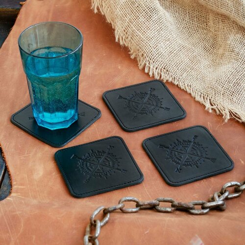 Подставка под стакан. Кожаный бирдекель