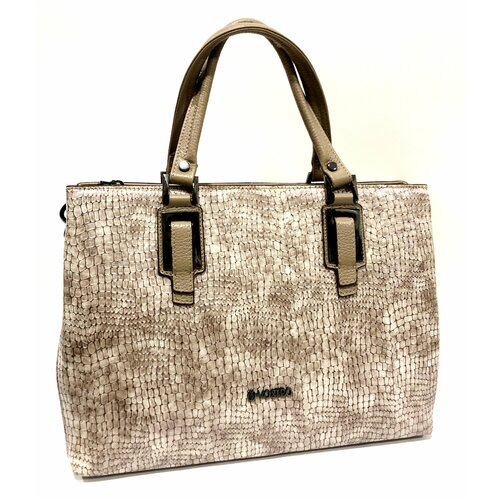 Сумка VOSTRO, фактура под рептилию, бежевый