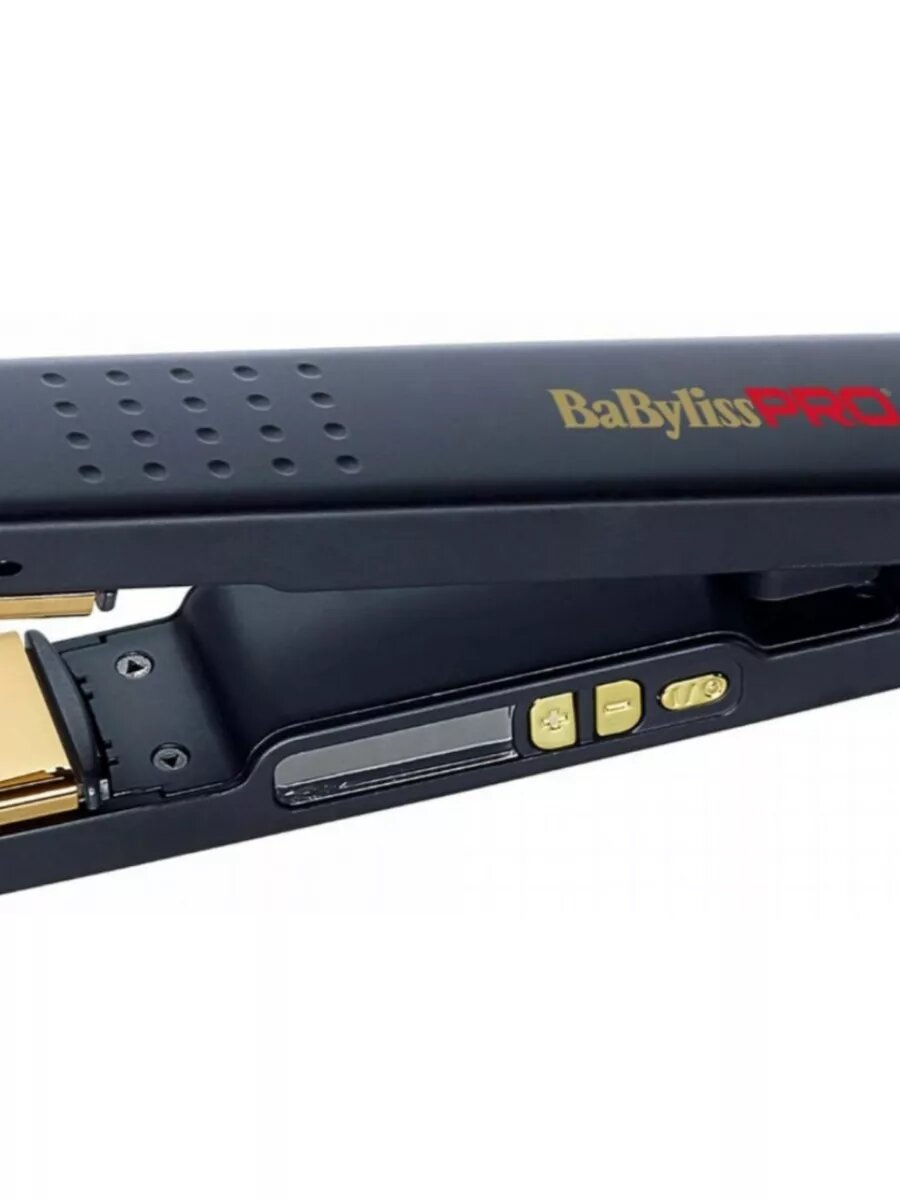 BABYLISS PRO Щипцы-выпрямитель Black Titanium с терморегулятором, титановое покрытие, 28 х 110 мм, черный 63Вт - фото №14