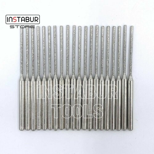 Алмазные фрезы иглы 1мм DLT для гравера 20шт 2150₽