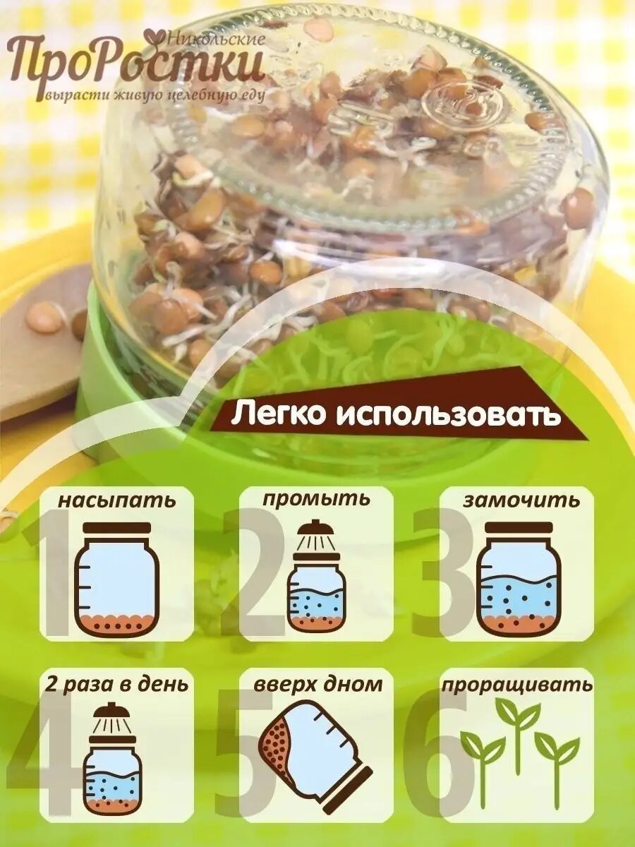 Крышка-сито для проращивания семян — фото 1