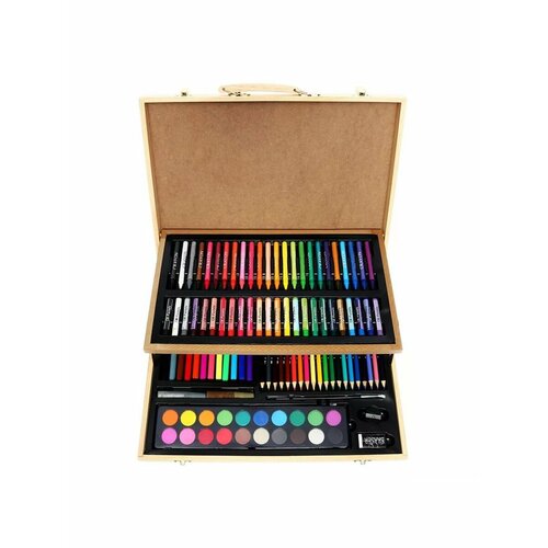 Набор для рисования в деревянном чемоданчике складной 2171₽
