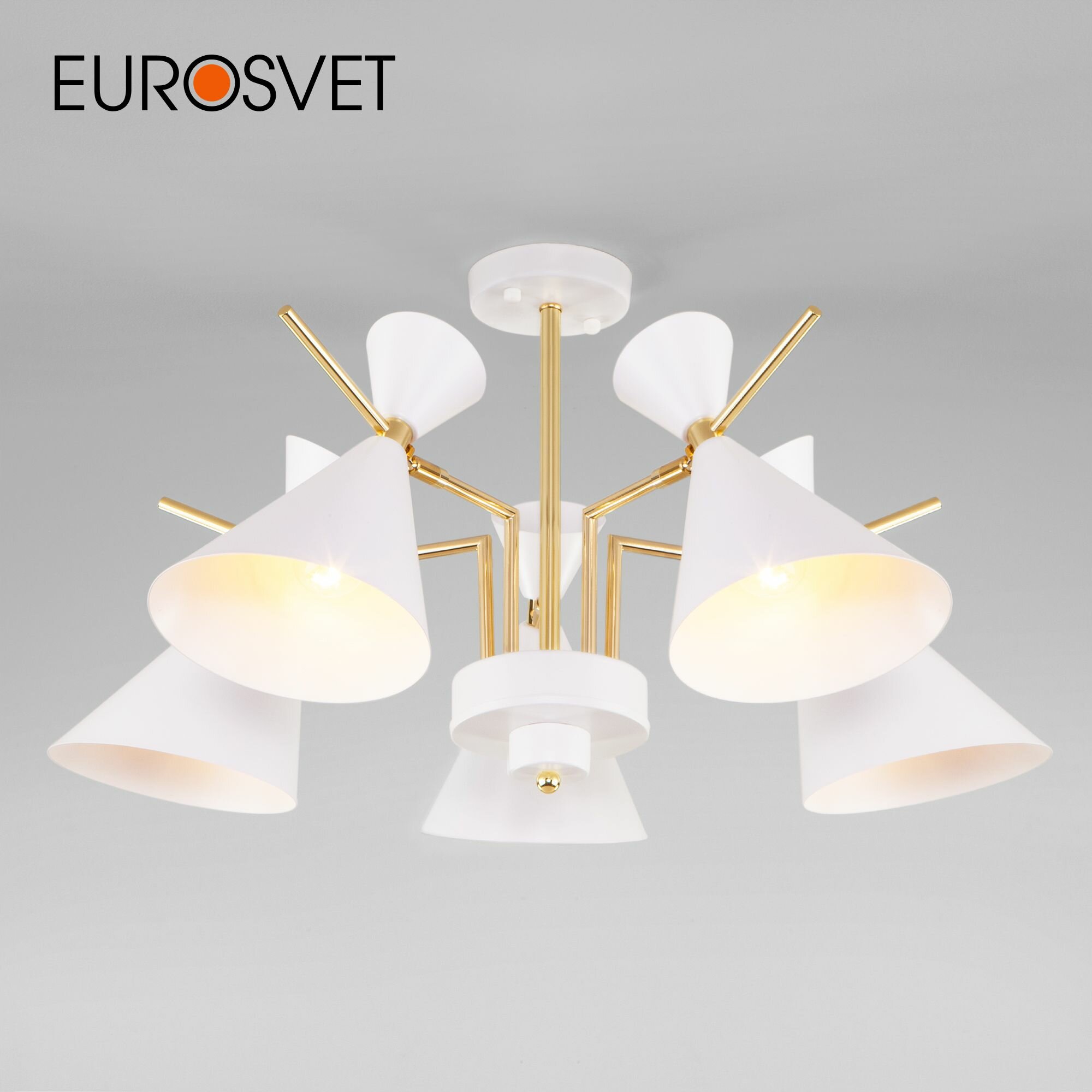 Люстра / Потолочный светильник с поворотными рожками Eurosvet Apart 70114/5 белый IP20