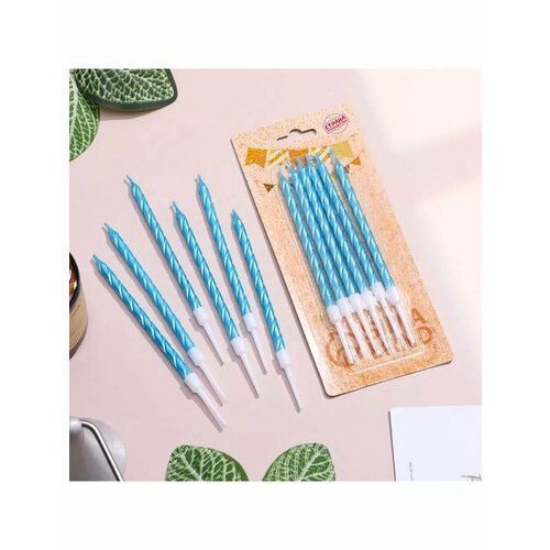 Свечи в торт Металлик 14 см 6шт 498₽