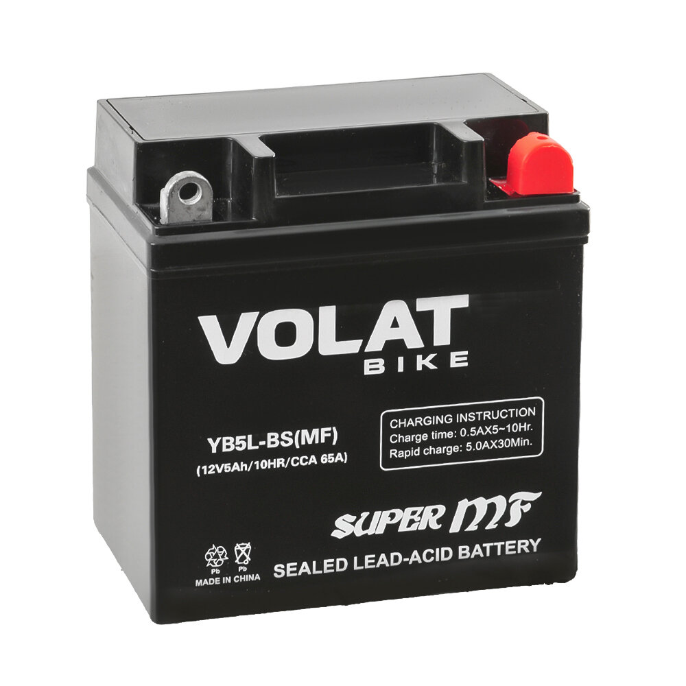 Аккумулятор VOLAT YB5L-BS 5 Ач 65А О/П YB5L-BS (MF)