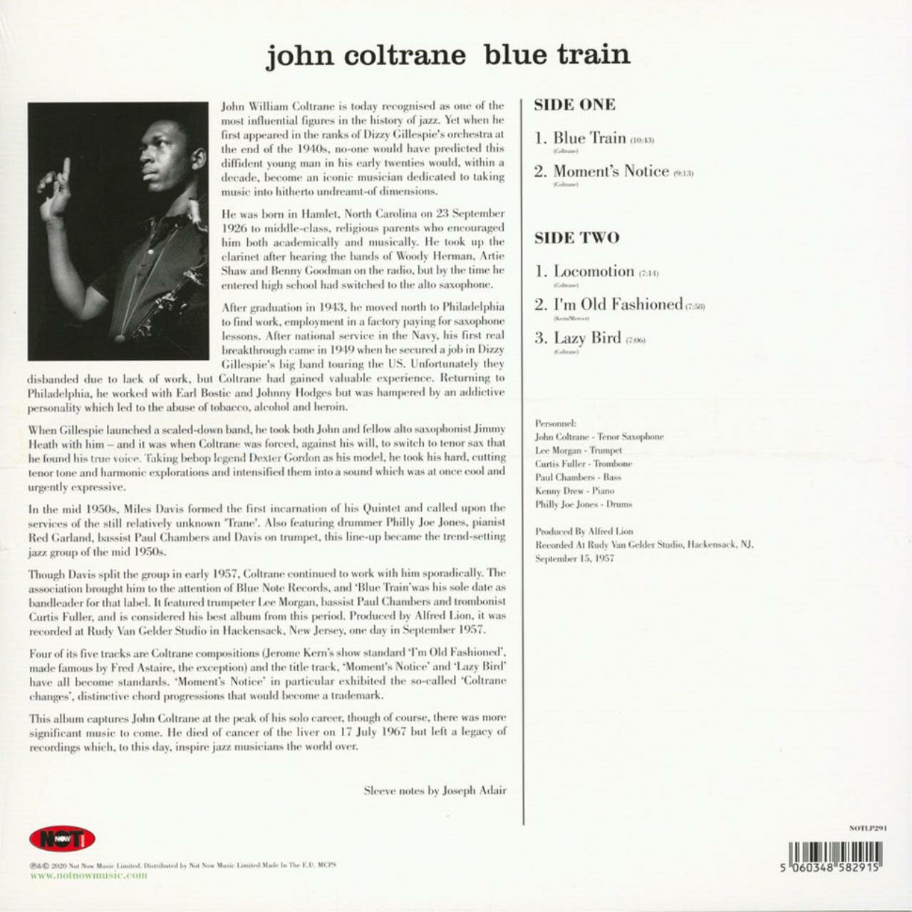John Coltrane John Coltrane - Blue Train Fat Cat Records - фото №9
