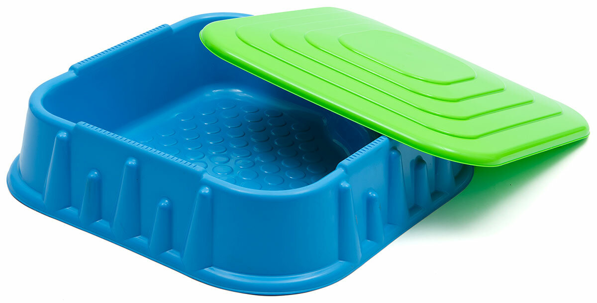 фото Песочница с крышкой ZebraToys Квадратная (19-0012)