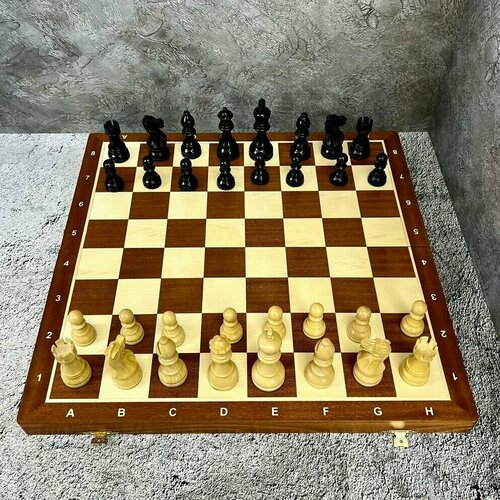 Шахматы Английская классика, клен, палисандр,52х26.5х5.5 см