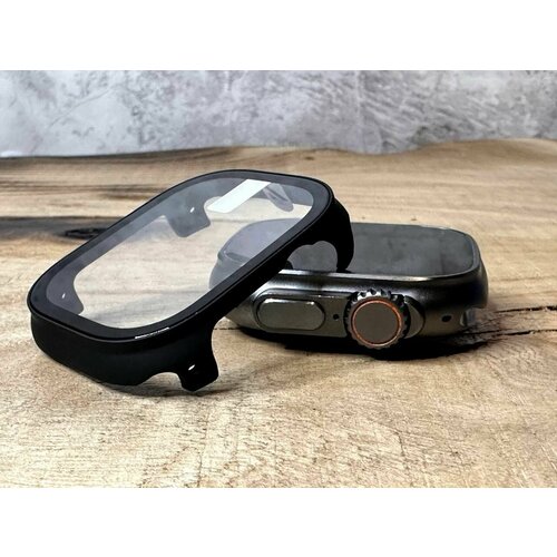 Защитное стекло Apple Watch Ultra 49 mm с бампером ANANK Screen Guard черный
