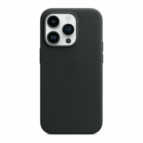 Кожаный чехол MagSafe для iPhone 15 Pro / Leather Case with MagSafe на Айфон 15 Про / Черный / Black black, черный