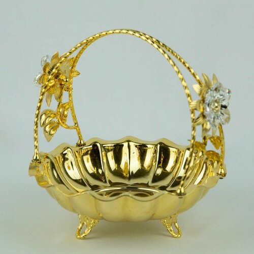 Менажница (конфетница) круглая с ручкой, высота 16 см