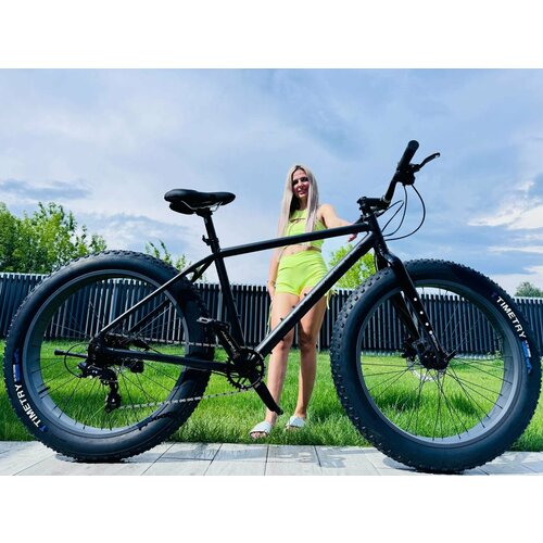 Велосипед фэтбайк Fatbike Time Try TT2228s 26 Алюминиевая рама 195 Гидравлический Тормоз черный 36900₽