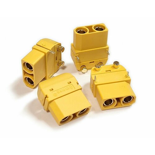 Силовые разъемы-розетки угловые Amass XT90PW-F 