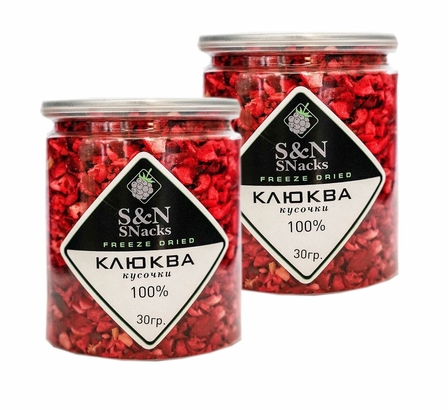 Клюква сублимированная кусочки Здоровая Еда, 35 гх2 шт.