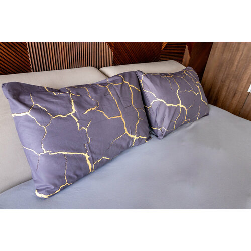 Комплект наволочек кракле серый из перкаля 50х70 см от Alice Textile 2 штуки 560₽