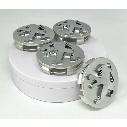 Колпачки на литые диски Peugeot (Пежо ) 60 mm 4 шт серебро