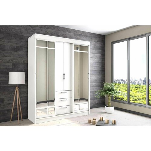 Шкаф-купе Калипсо белый 170 х 61 х 222 см ЛДСП 26980₽