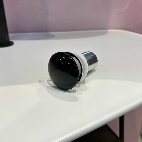 RD-K8890GB Донный клапан без перелива, керамический, глянцевый черный