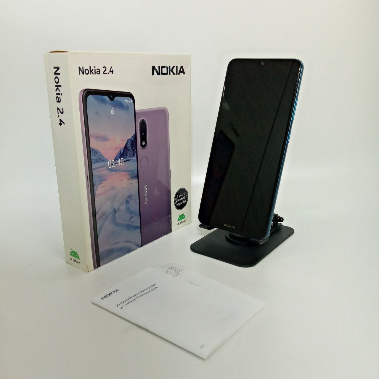 Смартфон Nokia 2.4 3/64 ГБ, Dual nano SIM, полярная ночь — фото 1