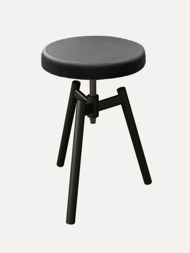 Изображение товара Стул черный винтовой Dasmax T-04-1, для пианино, регулировка по высоте, обивка из искусственной кожи