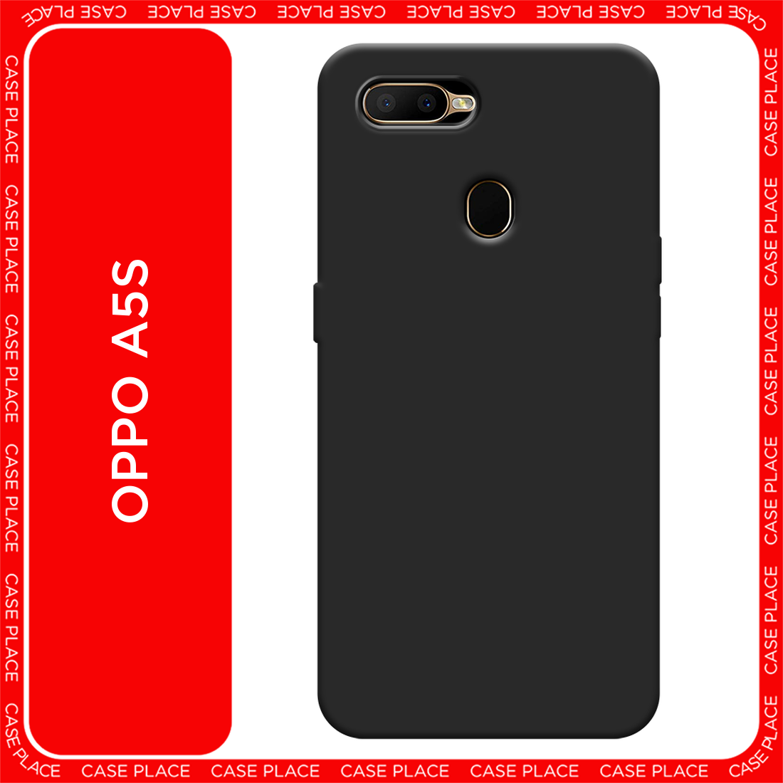 Черный матовый чехол на Oppo A5s/A12 / Оппо A5s/A12