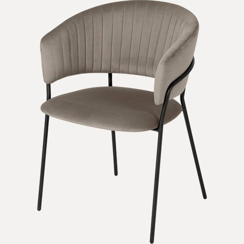 Изображение товара Ambe Стул для гостиной мягкий Даксон мокко велюр, черный