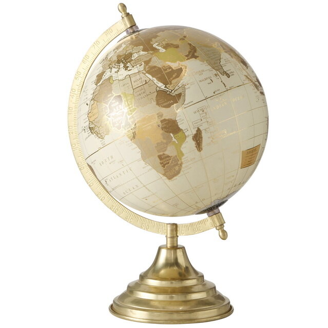 Декоративный глобус Carwood 31 см бежевый Boltze 2005378-1