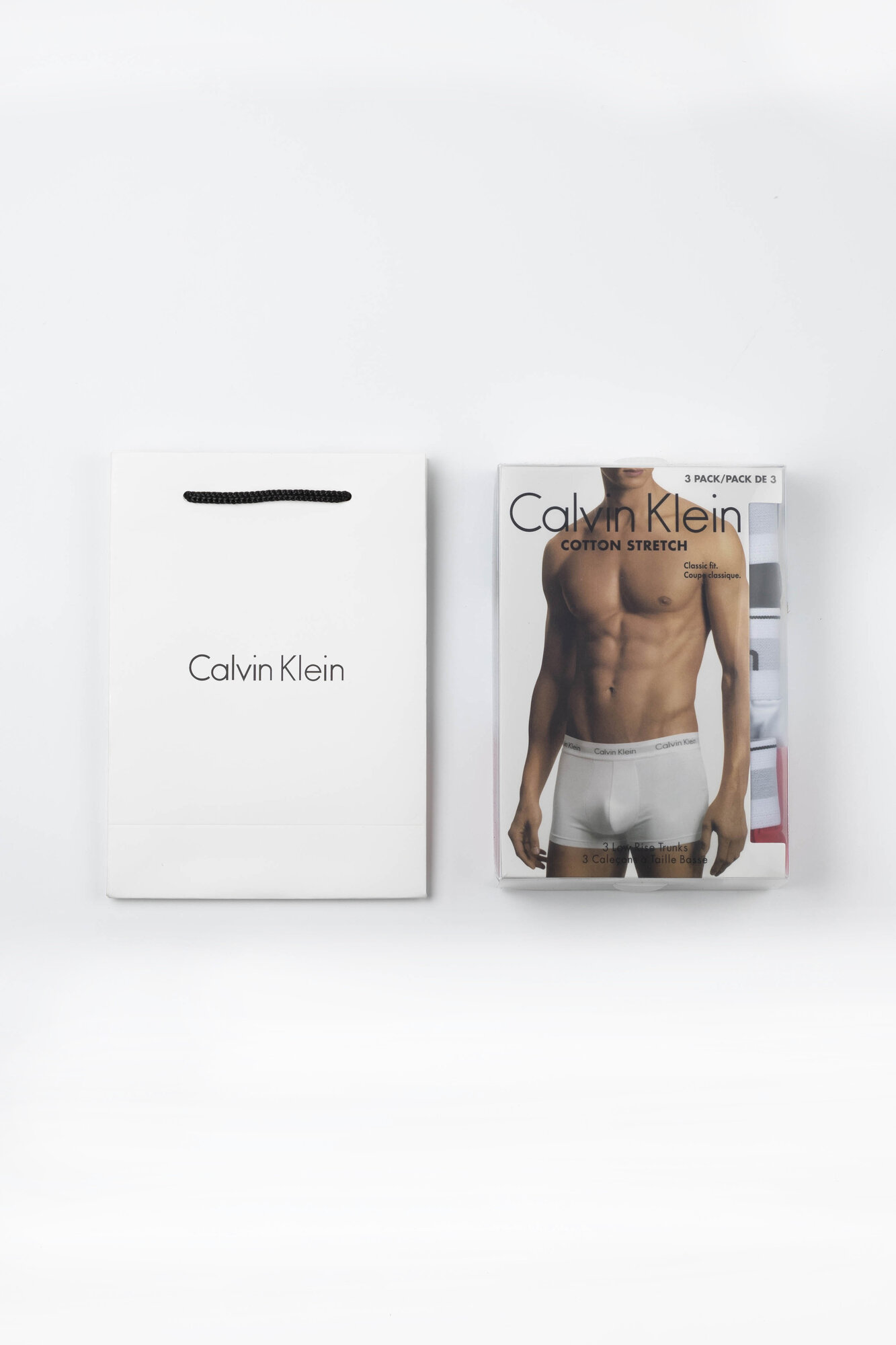 Трусы CALVIN KLEIN, комплект из 3 шт., размер 48, черно-красный — фото 1