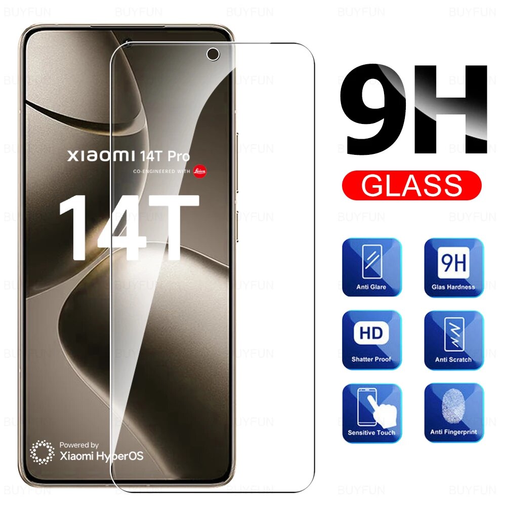 Закаленное стекло 9H для Xiaomi 14T Pro 2024, 6,67 дюйма, прозрачная пленка Mi 14 T 14Tpro Xiaomi14T Mi14T, защитная пленка для экрана от царапин, Clear-1Pcs, Закаленное стекло, for Xiaomi 14T — фото 1