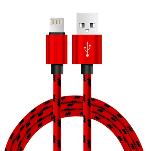 USB-кабель для iPhone 14 13 12 11 Pro Max Xs X 6 6s 7 8 Plus 5 SE 2.4A Кабель для быстрой зарядки iPhone Зарядное устройство USB Data Line 2 м 3 м 25cm Красный