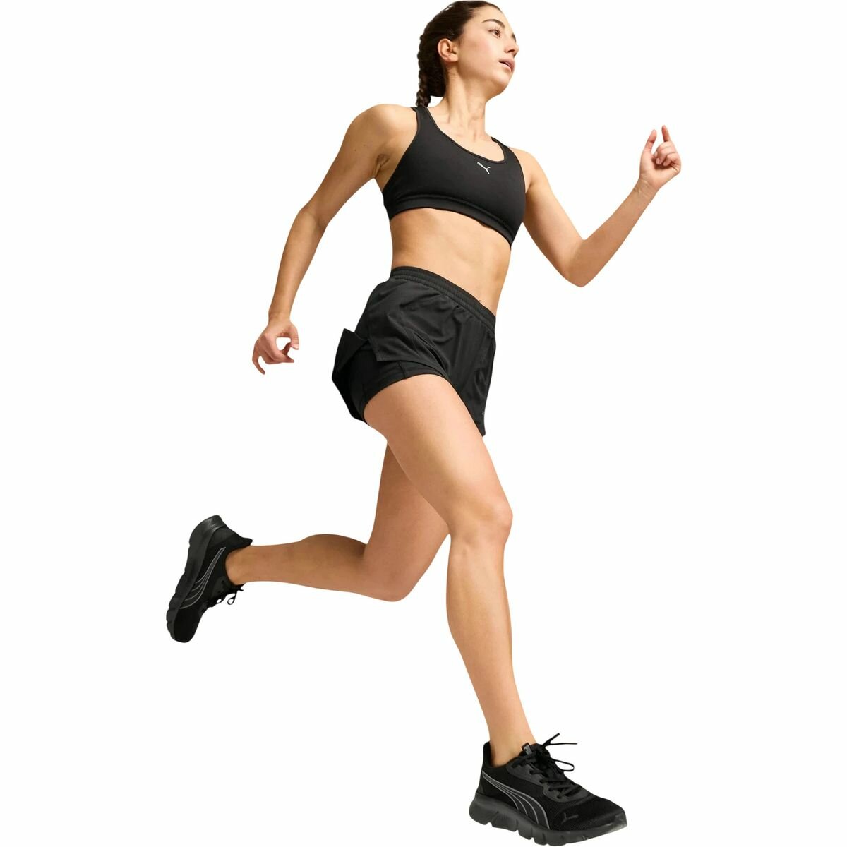 Кроссовки PUMA FlexFocus Lite Modern, полнота F, размер 9,5 UK, черный — фото 1