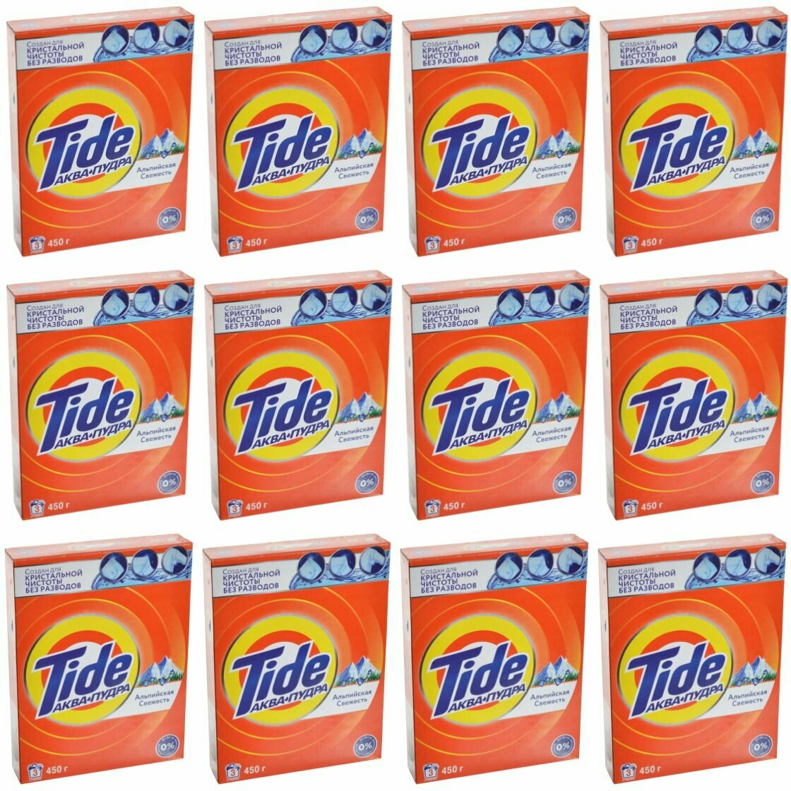 Tide Automat Стиральный порошок, альпийская свежесть, 450 гр, 12 шт