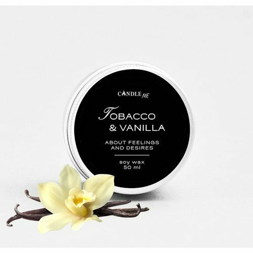 Ароматическая свеча CANDLE ME Tobacco & Vanilla Табак и Ваниль, 50 мл