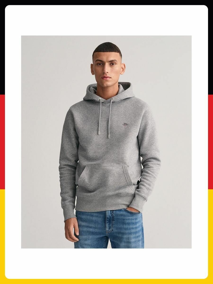 Худи спортивное GANT, размер -M, , серый