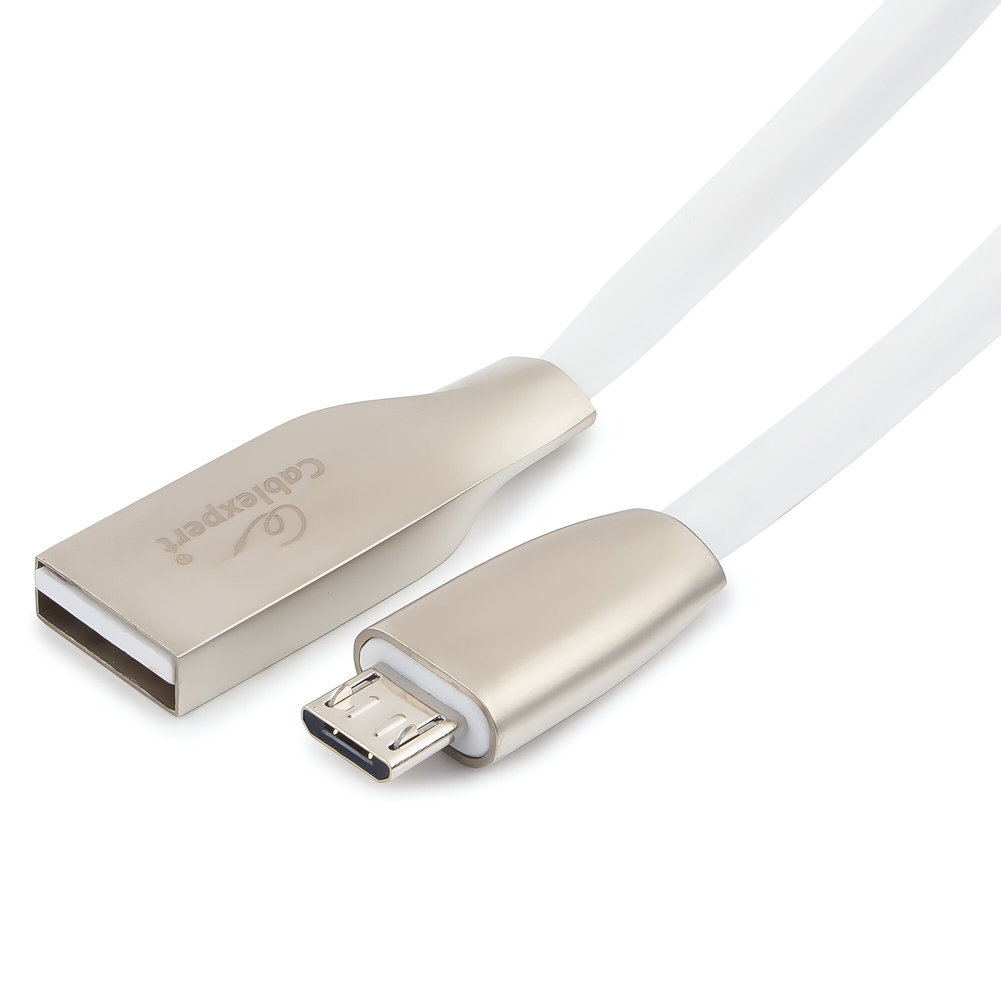 Micro USB 2.0/microB кабель Cablexpert белый серия Gold 1.8м CC-G-mUSB01W-1.8M