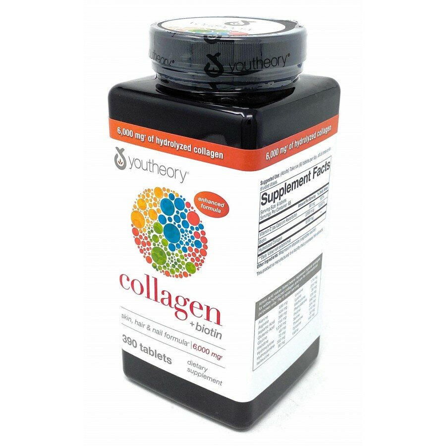 Коллаген Youtheory с витамином C, 1000мг, 120 таблеток Коллаген Youtheory может помочь достичь внутреннего здоровья. — фото 1
