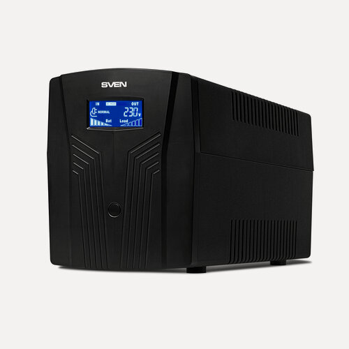 Изображение товара Линейно-интерактивный ИБП SVEN Pro 1500 с LCD, 900Вт, 3 розетки, USB