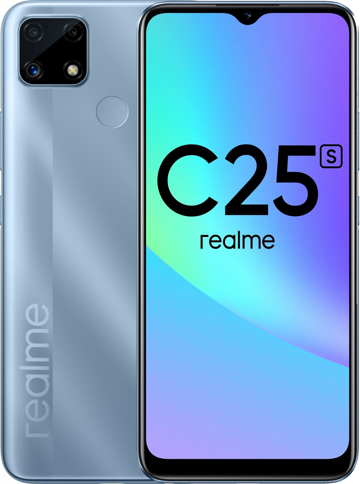 Смартфон realme C25S 4/64 ГБ RU, Dual nano SIM, water blue