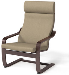 Кресло для отдыха Pragma Okhta (охта), обивка: текстиль, тёмно-коричневый/бежевый