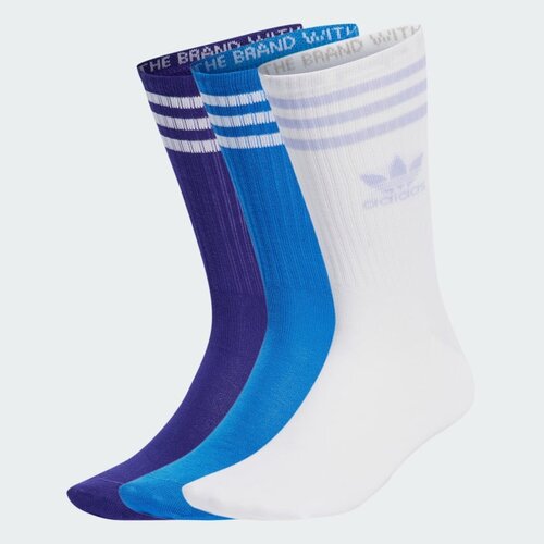 Носки adidas Originals, 3 пары, размер M, белый, синий, фиолетовый