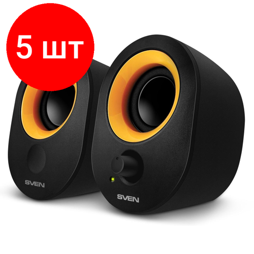 Комплект 5 штук Акустическая система 20 SVEN 316 черный USB мощность 2х2 ВтRMS 935800₽