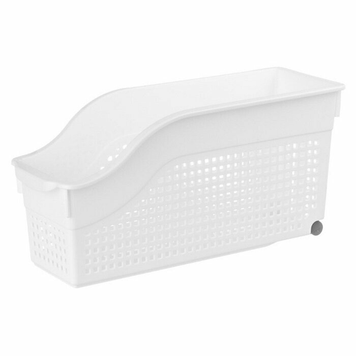 фото Контейнер хозяйственный Виолет Лофт на колесах 355х130х170 мм белый