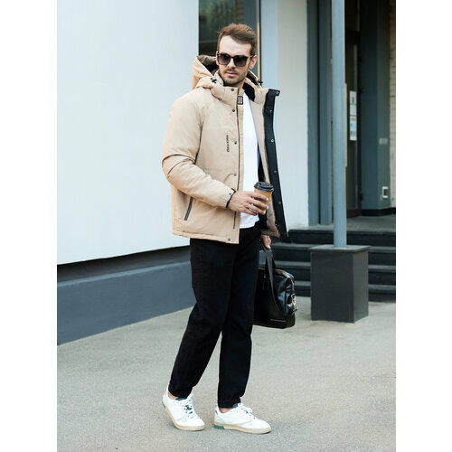 Парка Black Vinyl, размер 50, бежевый