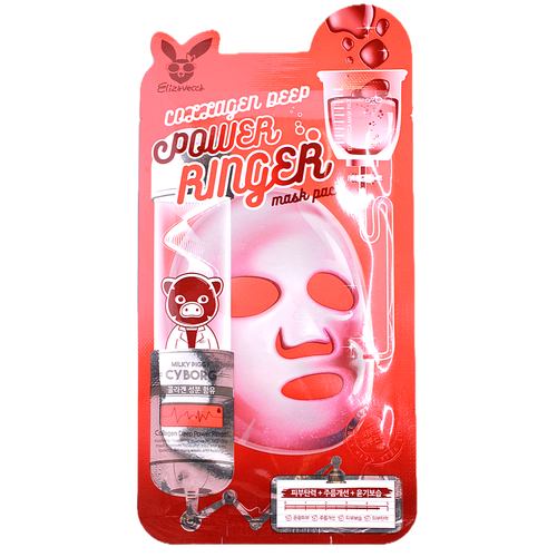 Elizavecca Power Ringer Mask Pack Collagen Deep Укрепляющая тканевая маска с коллагеном 23мл