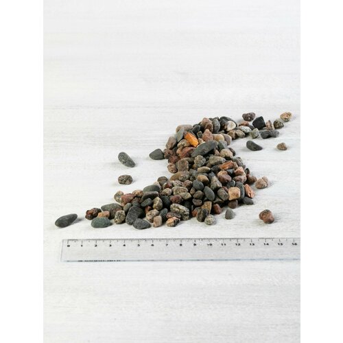 Галька Пестрая, фракция 5-10 мм, 3 кг (231). Декоративный грунт, камень. Каменная крошка