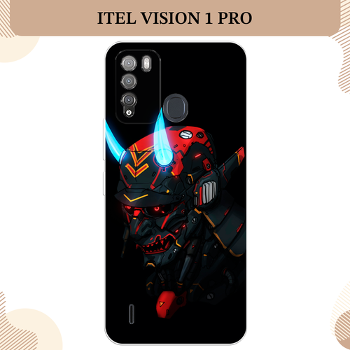 Силиконовый чехол "Неоновый самурай" на Itel Vision 1 Pro / Айтел Вижн 1 Про