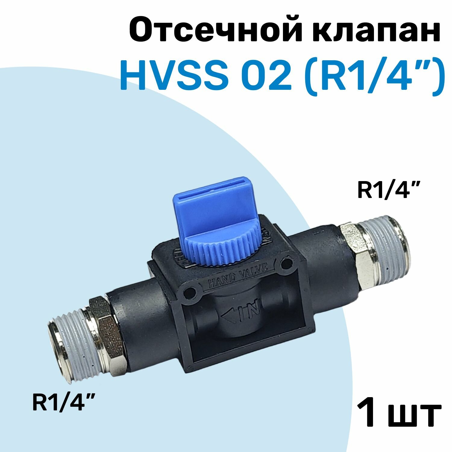 Отсечной клапан HVSS 02 R1/4" Клапан сброса давления Пневмофитинг NBPT