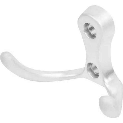 Крючок максимальная нагрузка 10 кг 30 мм сталь крепление на саморезы цвет матовый хром 449₽