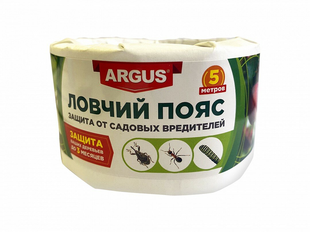 ARGUS Ловчий пояс, зашита от садовых вредителей, до 3-х месяцев, 5 метров