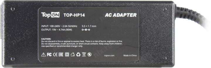 Зарядное устройство TopON 90W, 19V, 4.74A для Acer Aspire, TravelMate, Extensa PA-1900 5.5x1.7мм TOP-HP14 - фото №15